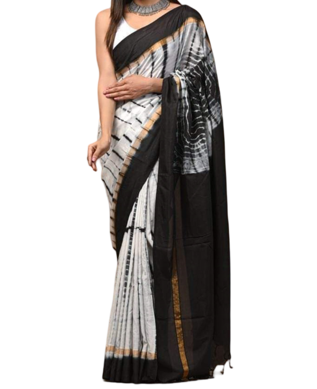 Provides handwoven soft semi-silk sarees with Shibori designs, combining traditional weaving techniques with contemporary patterns. 