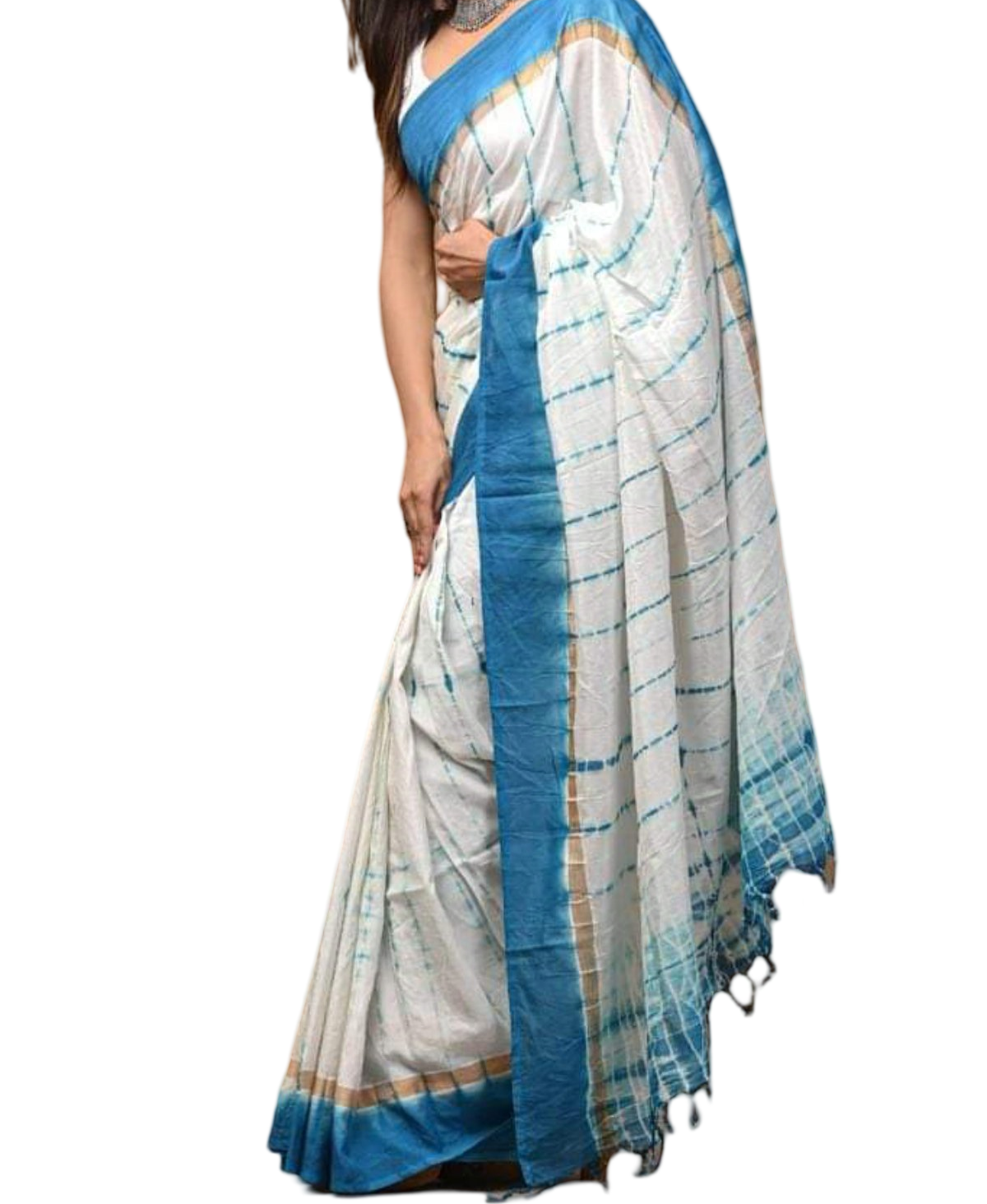 Provides handwoven soft semi-silk sarees with Shibori designs, combining traditional weaving techniques with contemporary patterns. 