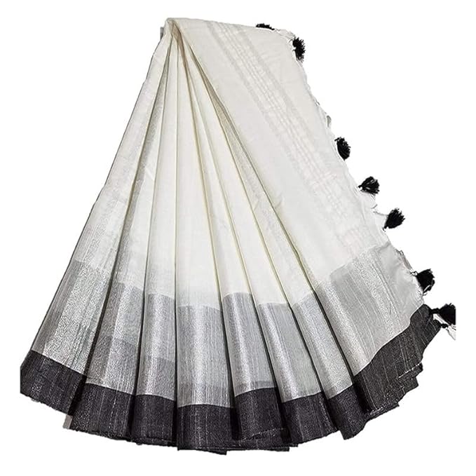 "Bhagalpuri Magic ✨ Pure Handloom Linen Slub Saree | Elegant Ethnic Look with Blouse Piece |