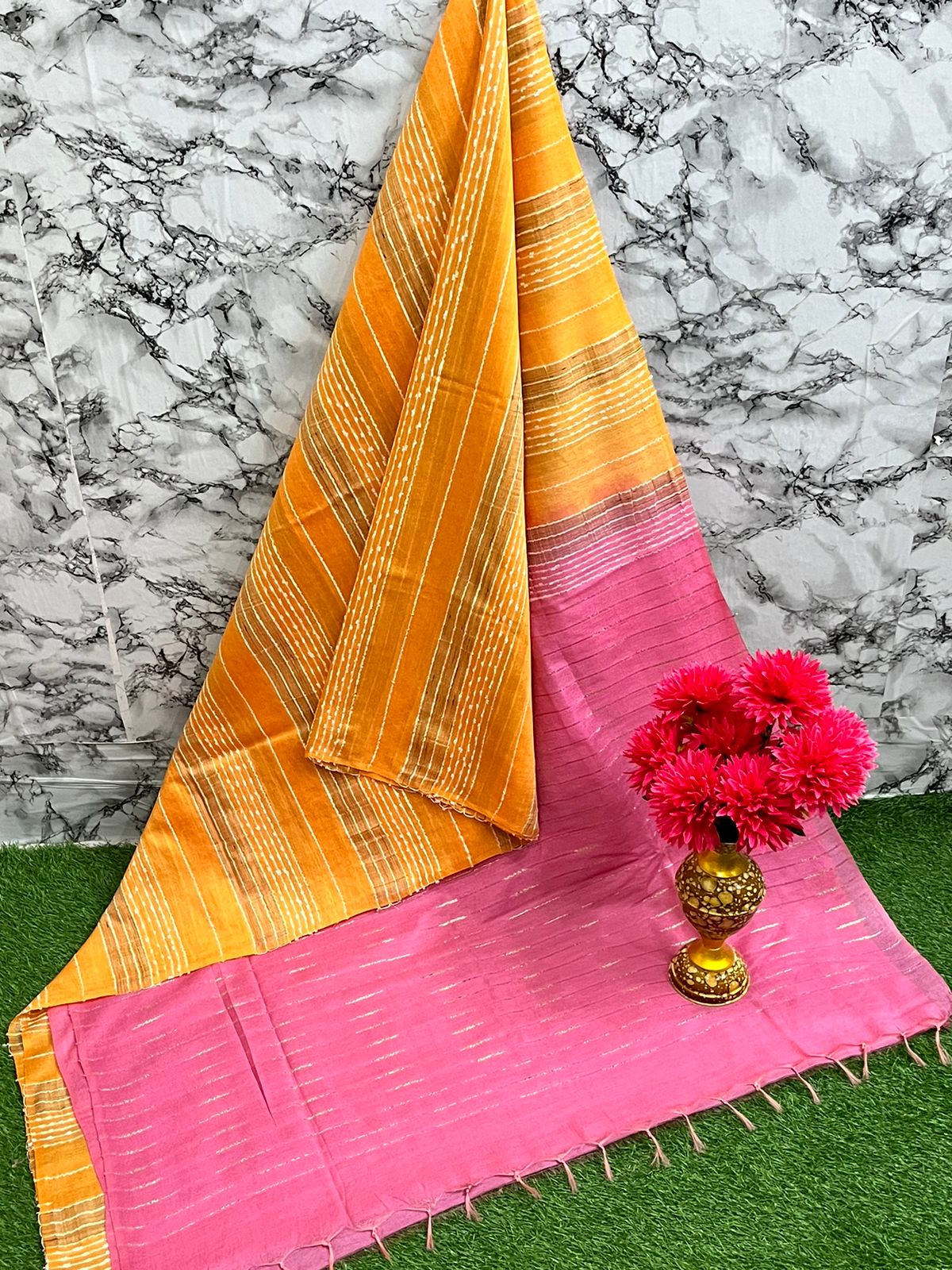 "Bhagalpuri Semi Silk Saree with Stunning Two-Dye Design – Elegant, Trendy & Budget-Friendly!"