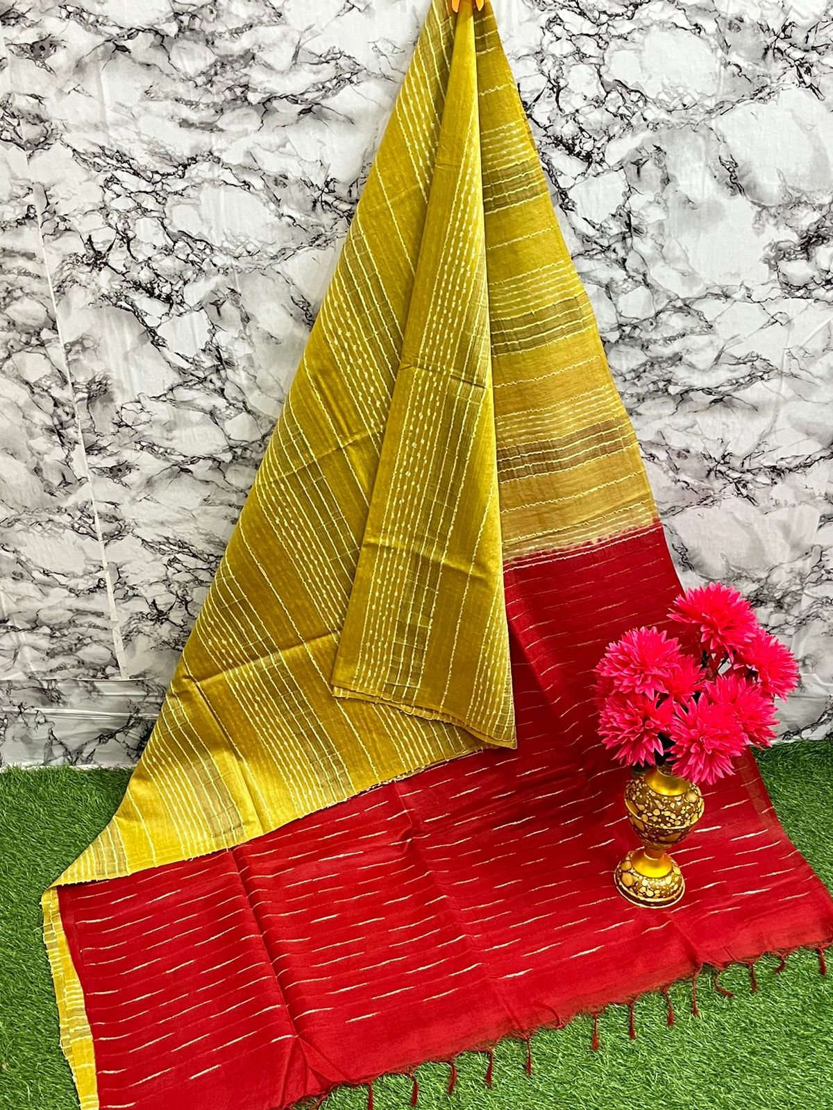 "Bhagalpuri Semi Silk Saree with Stunning Two-Dye Design – Elegant, Trendy & Budget-Friendly!"