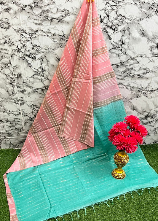 "Bhagalpuri Semi Silk Saree with Stunning Two-Dye Design – Elegant, Trendy & Budget-Friendly!"