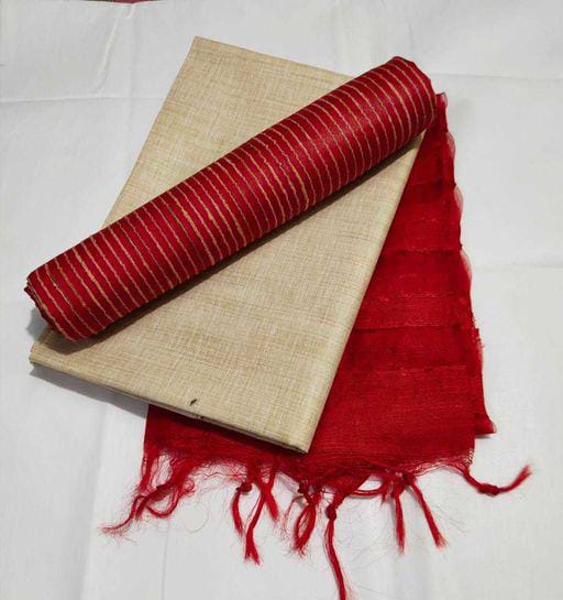 Elegant Bhagalpuri Silk Suit Pieces | Handloom Ethnic Wear | Unstitched Salwar Suit Set