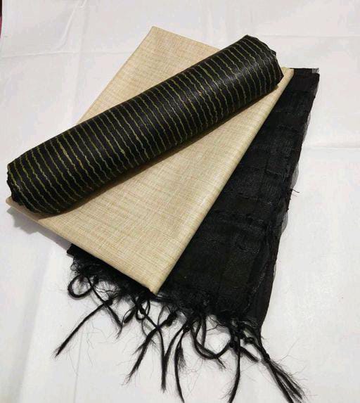 Elegant Bhagalpuri Silk Suit Pieces | Handloom Ethnic Wear | Unstitched Salwar Suit Set