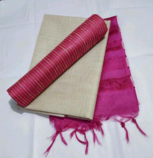 Elegant Bhagalpuri Silk Suit Pieces | Handloom Ethnic Wear | Unstitched Salwar Suit Set