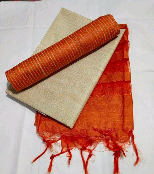 Elegant Bhagalpuri Silk Suit Pieces | Handloom Ethnic Wear | Unstitched Salwar Suit Set