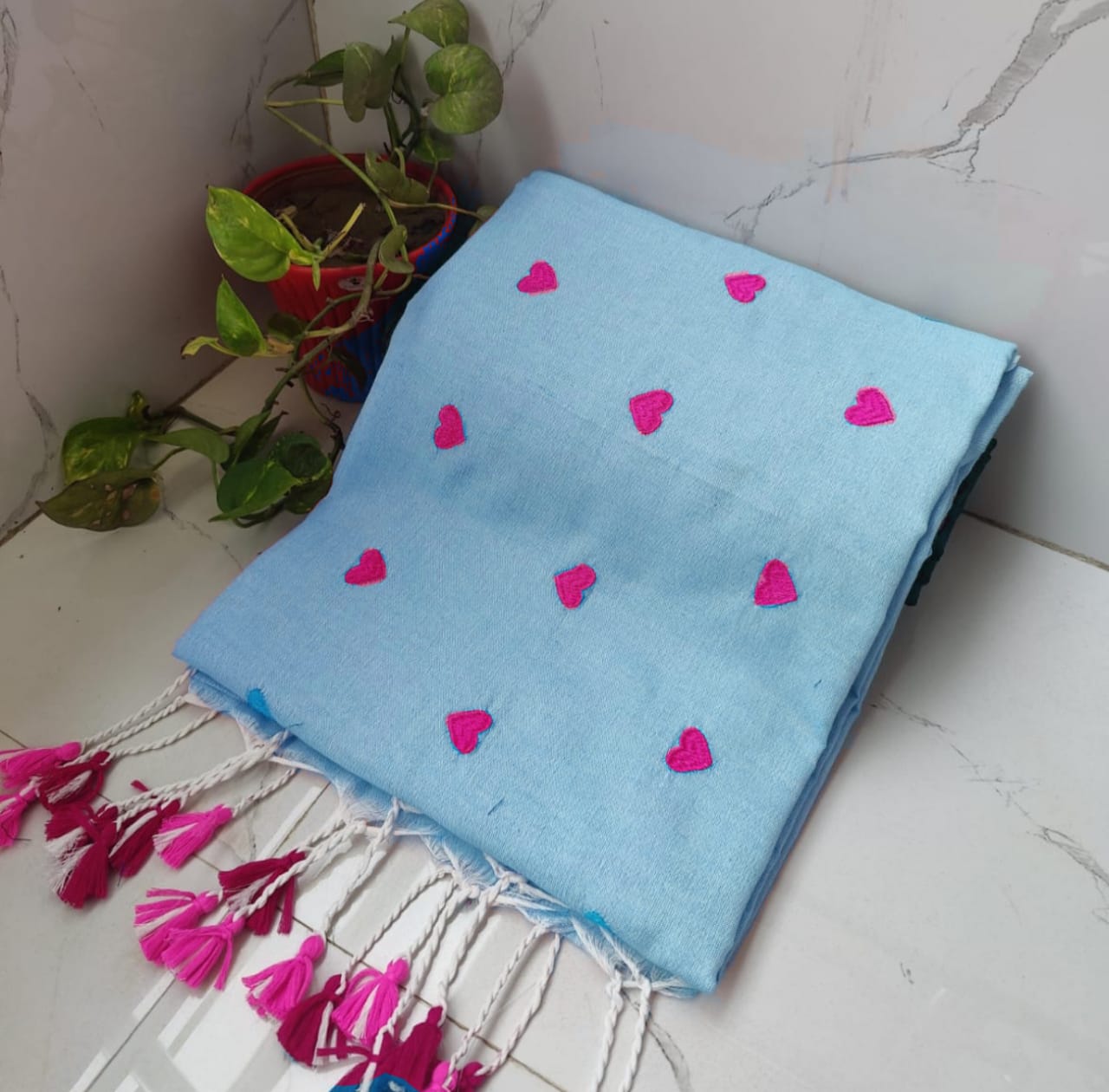 🌸 New Bhagalpuri Cotton Saree Embroidery Design 2025 | Elegant Handwork for Festive & Daily Wear!